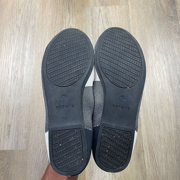 Rothy's The Flat Shoes Womens Size 10 Gray Canvas Slip On Washable Eco - Picture 5 of 7